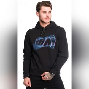 BMW M Logo Reverse Unisex Hoodie Black size large